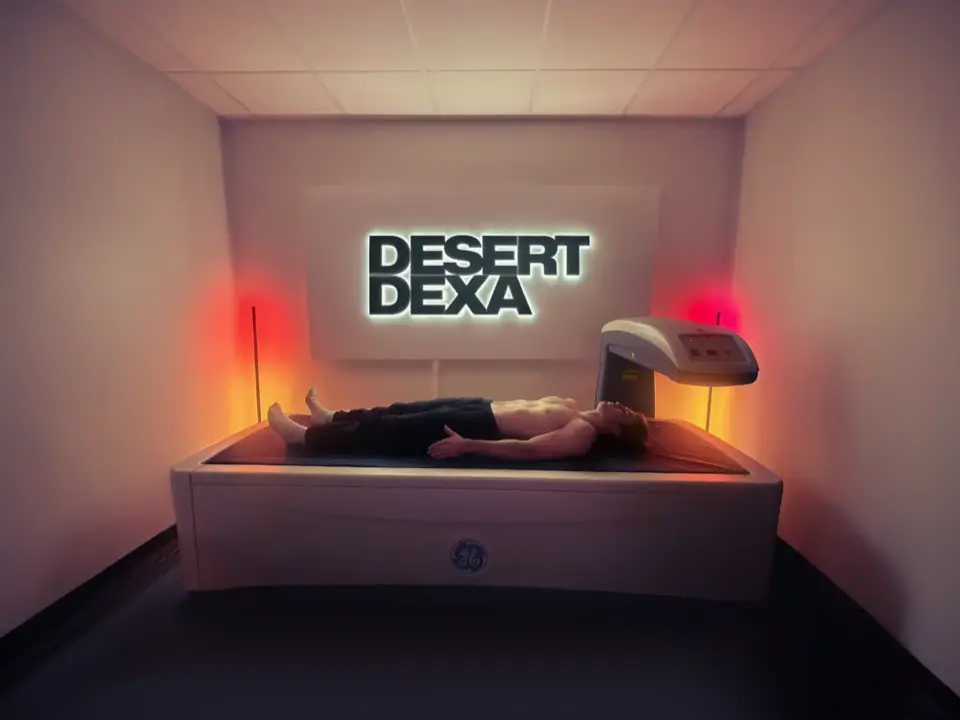 A Desert Dexa scanning room with the clinical DEXA scanner